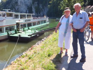 Beim Ausstieg am Donaudurchbruch