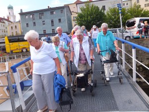 In Passau auf dem Weg zum Kristallschiff